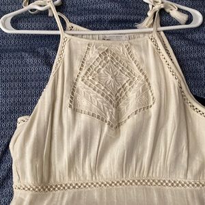 Lucky Crochet Detailed Ivory Dress - M NWT